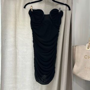 Black cutout mini dress